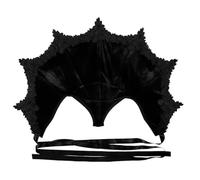 Jcasbdn Vampire Costume Stand Victorian Collar with Tie Straps Evil Queen Costume Decorative Vampire Collar