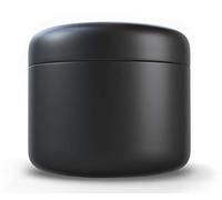 JCASE Sturdy Stash Metal Tin, Airtight, Waterproof, Diameter 55 x 46 mm, UV Light Protected Box for Pills, Herbs and Spices (Black)