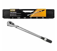 JCB 1/2" Mechanical Torque Wrench 60-330Nm - Professional Adjustable Torque Spanner with Reversible Ratchet Head, Carry Case & Calibration Certificate - Automotive, Workshop & Engineering Use