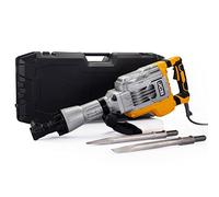 JCB 1700W Demolition Hammer Breaker in Case, Anti-Vibration & Multi-Position Side Handle, 1900bpm, 30mm Hex Chuck, Powerful 75j of Impact Force, 3 Year Warranty