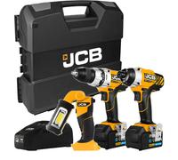 JCB 18TPK-4IL 18V Drill Driver, Impact Driver & Inspection Light in W-Boxx 136 Case with 2x4.0Ah Batteries