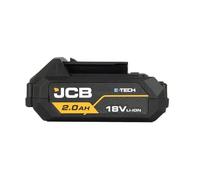 JCB 18V 2.0Ah E-TECH Lithium-Ion Battery Pack - Lightweight Power & Fast Charging for JCB Cordless Tools - 2 Year Warranty