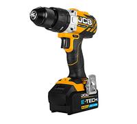 JCB 18V Brushless Cordless Combi Drill Driver with Multipurpose Drill Bit Set, 4.0Ah Li-ion Battery, Fast Charger, Variable Speed & LED Light, 3 Year Warranty