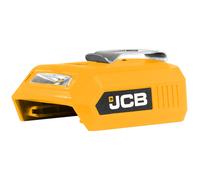 JCB 18V Cordless 60lm LED Light with 2x USB Charge Portal Power Adaptor