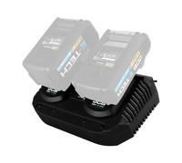 JCB 18V Dual Charger, Compatible with JCB Power Tools 18v Lithium-ion Batteries, Combi Drill, Drill Driver and More, with Red & Green LED Indicators, 3 Year Warranty