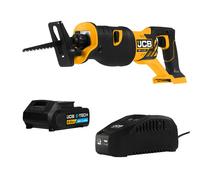 JCB 21-18RS-2X 18V Reciprocating Saw with 2.0Ah battery and 2.4A charger