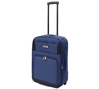 JCB 21" Large Hand Luggage, Lightweight Cabin Suitcase, Cabin Trolley Bag Case Telescopic - Navy - 21"