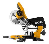JCB 210mm Sliding Mitre with Laser Guide & Dust Collection Feature, 45 Degrees Bevel, Soft Grip Handle & 2m Power Cable, 3 Year Warranty