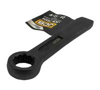 JCB 24mm Single Ring Slogging Spanner, Heavy-Duty Impact Ring Spanner, Chrome Vanadium Steel, Industrial Hand Tool