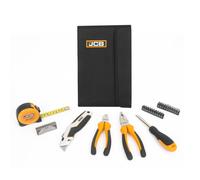 JCB 26 Piece Tool Set in Pouch, Combination Pliers, Retractable Knife, Ideal for Around The Home and Workplace for General Maintenance Tasks, 3 Year Warranty