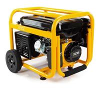 JCB 3.6kW / 4.5kVA Petrol Site Generator 115V / 230V 7.5hp 224cc JCB Engine Recoil Start Engine Heavy Duty Professional Use Trade Worksite Builder Po