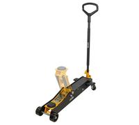 JCB 3 Tonne Hydraulic Long Trolley Jack, Heavy-duty, 525mm Max. Lift for Heavy-duty Automotive Tasks, Rotating Rear Wheels, 3 Year Warranty