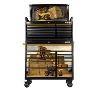 Jcb 42 Inch Roller Wheeled Cabinet And Top Tool Chest Stack With Telehandler Loader Wrap