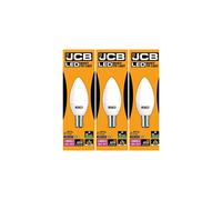JCB 6w LED B15 Candle Bulbs Small Bayonet, 40w Incandescent Bulb Equivalent, 470lm, Warm White 3000k, Non Dimmable, LED Small Bayonet Bulb Candle