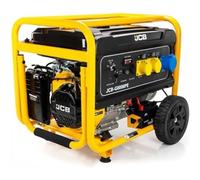 JCB 7.9kW / 9.8kVA Petrol Site Generator, 115V / 230V 15hp 457cc JCB Engine, Recoil & Electric Start Building Worksite Open Frame Generators Single Phase 3 year Warranty