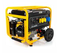 JCB 7.9kW / 9.8kVA Petrol Site Generator, 115V / 230V 15hp 457cc JCB Engine, Recoil & Electric Start Building Worksite Open Frame Generators Single Phase 3 year Warranty
