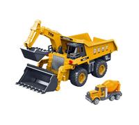 JCB 7-Inch Dump Truck Toy, Construction Excavator Toy Inertial Car Alloy Engineering Truck, Durable Construction Vehicle for Kids, Engineering Vehicle Toy for Toddlers & Kids 18 Months+ (Yellow)