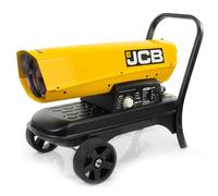 JCB 70,000 BTU / 20 kW Diesel Space Heater, Portable Industrial Heater for Workshop, Garage or Site Use, Dual-Fuel Kerosene & Diesel, Adjustable Thermostat, 496 m³ Coverage