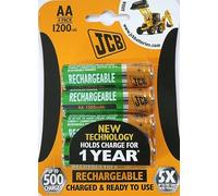 JCB AA NiMH Rechargeable Batteries - Jcb aa 1200MAH rechargeable batteries (Card of 4)