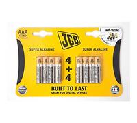S6589 JCB AAA Super Alkaline Batteries - Pack of 4+4
