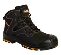 JCB - Black Action Nubuck Boot - Composite Midsole & Antistatic Properties - Safety Shoes Men Lightweight & Work Boots for Men - Size 8