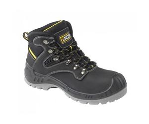 Jcb Backhoe Safety Work Boots Black Mens Work Shoes - Size 6