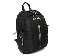 JCB Backpack Travel Bag - Work Rucksack Black, Under Seat Bag for Travel, Adjustable Straps, Multi Pocket - H:43 x W:31 x D:18cm