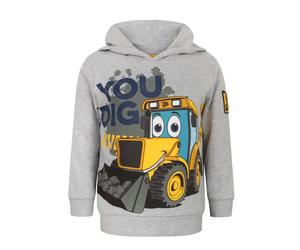 JCB Boy's Kids Hoodie (Grey) in Grey | Size: 1-2 Years JCB Grey 1-2 Years