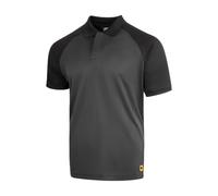 JCB Classic Collar Polo Shirt - Grey/Black - XL