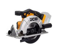 JCB 18v 165mm Cordless Circular Saw Bare Unit, 55mm Max. Cutting Dept, Adjustable Aluminium Base Plate, 3,650rpm for Fast and Accurate Cutting - 3 Year Warranty