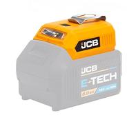 JCB Cordless USB Power Adaptor & 60lm LED Torch, Compatible with All JCB 18V Power Tool Batteries, 2 USB Outputs for Charging Mobile & Tablets - 3 Year Warranty