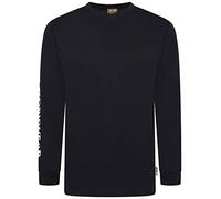 JCB - Dark Navy Banner Shirt - Mens Long Sleeve T Shirt - 100% Cotton Workwear - Mens Clothes - Long Sleeve T Shirt Mens - M