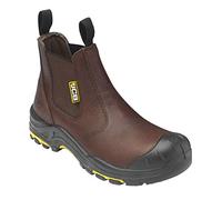 JCB - Men's Dealer T Chelsea Boot - Classic Chelsea Style - Durable & Stylish - for Casual or Workwear - Brown - Size 13 UK, 47 EU