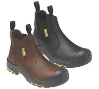 JCB Dealer Mens Work Safety Steel Toe Midsole Ankle S3 Boots - Black - UK 13 / EU 47
