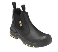 JCB - Safety Boots - Chelsea Boots for Men - Workwear Boots, Dealer Boots - Black - Size UK 10