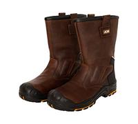 JCB - Denstone Brown Rigger Boot - 100% Metal Free - Boots for Men - Waterproof - Fibreglass Toecap - Men Shoes - Men's Work & Utility Footwear - 7
