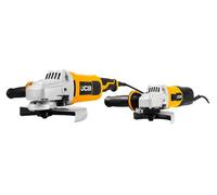 Jcb Electric Angle Grinder Twin Pack 600 & 2000W, 115 & 230mm, M14, Corded, 220-240V 21-Agtpk