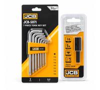 JCB Electrician Hole Saw & TORX Key Kit | jcb, electrician hole saw, torx key set, diamondtech hole saw, 16mm hole saw, torx l-key set, cable pipe hole cutter,