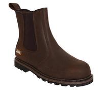 Jcb Farley S3 Brown Leather Steel Toe/midsole Safety Dealer Work Boot