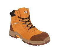 JCB FASTRAC 4050 Honey Safety Boots - Industrial Work Footwear, Slip-Resistant Shoes, Durable Protective Work Boots, Stylish Safety Footwear for Men, Industrial Boots