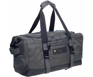 JCB - Holdall Duffle Bag - Grey - Water-Resistant Pu Base - Adjustable Shoulder Strap - 1,000 Denier Polyester - Maximum Capacity of 25L - Ideal Gym, Travel Or Overnight Bag