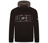 JCB - Horton Hoodie, Medium - Made with 80% Cotton & 20% Polyester - Hoodies for Men Branding Details - Mens Clothes - Cordura Fabric Elbow Patches - 320gsm - Navy/Black