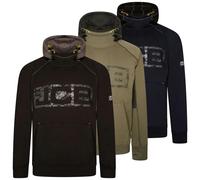 JCB Horton Mens Trade Work Pull Over Sweat Shirt Hoodie - 3XL - Black/Grey