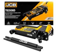 JCB Hydraulic Trolley Jack, 3 Tonnes Capacity, 98-535mm Lift Height, Yellow/Black