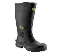 JCB Hydro Master Mens S5 Safety Rigger Steel Toe/Midsole Wellie Boots - UK 12