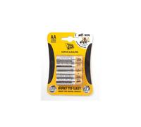 fancy dress warehouse 500055 JCB LR6/AA Alkaline Batteries 4 Pack, White, One Size