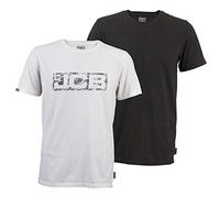 JCB Men's Workwear Trade T-Shirt Twin Pack Grey/White Size Large