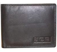 JCB Leather Mens RFID Boxed Trifold Wallet (Black)