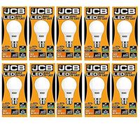 JCB LED 10 X 10 Watt Bayonet Cap GLS Lamp Daylight 6500K 60W Replacement BC B22 LED Bulb [Energy Class A+]