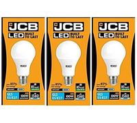 JCB LED 3 X 15 W Screw Cap GLS Daylight 6500K Lightbulb 100W Replacement ES E27 LED [Energy Class A+]